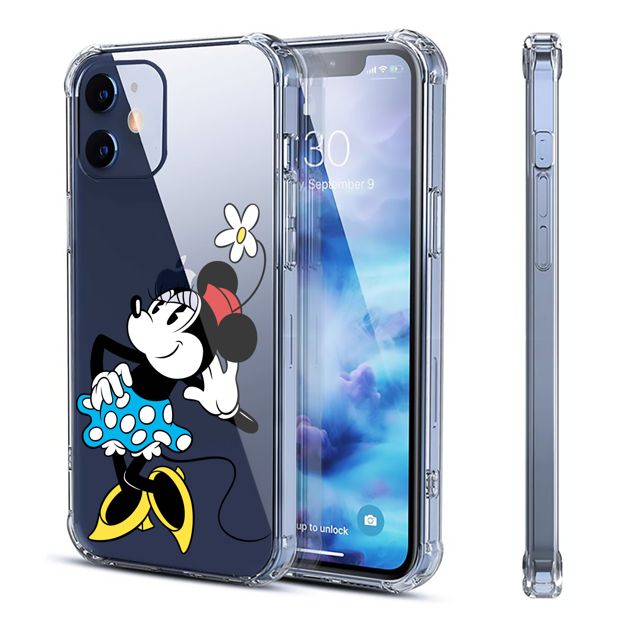 （画像用） ミッキーマウス Mickey Mouse 【iPhone 12シリーズ対応】透明スマホケース（クリアソフトケース）